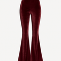 Burgundy Velvet Flare - Jakvane Pants